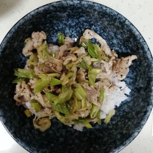 さっぱりおいしい♪ネギ塩豚丼